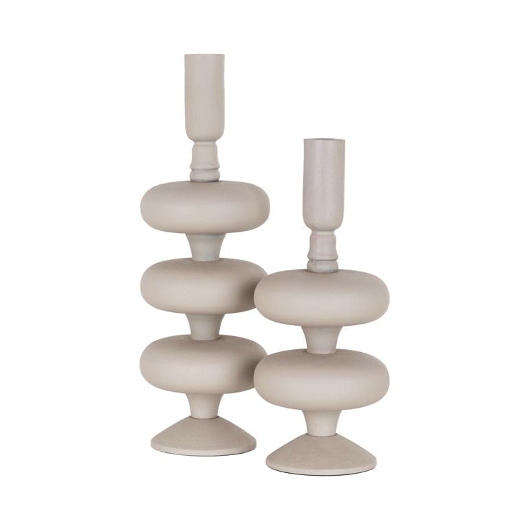 Richmond Interiors Accessories Candle holder Tilly big (Beige) House of Isabella UK