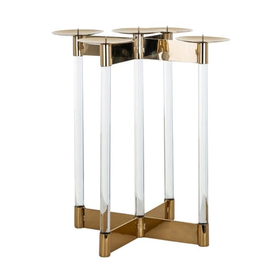 Richmond Interiors Accessories Candle holder Yaira gold (Gold) House of Isabella UK