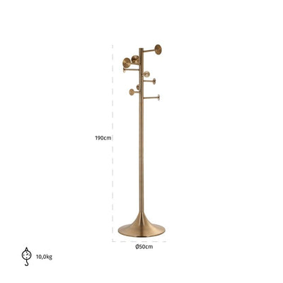 Richmond Interiors Accessories Coat rack Haley (Brushed Gold) House of Isabella UK