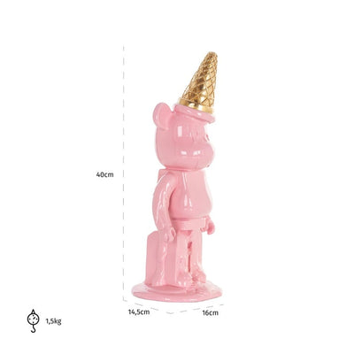 Richmond Interiors Accessories Deco object icebear pink (Pink) House of Isabella UK