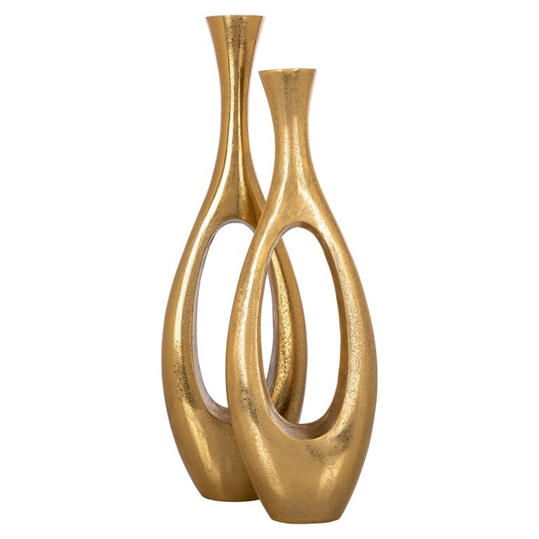 Richmond Interiors Accessories Vase Florine big (Gold) House of Isabella UK