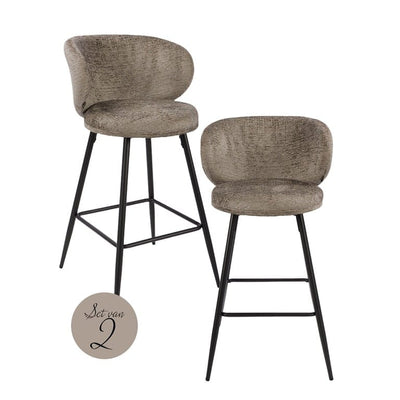 Richmond Interiors Dining Bar stool Mimi thyme fusion (set of 2) (Fusion thyme 206) House of Isabella UK