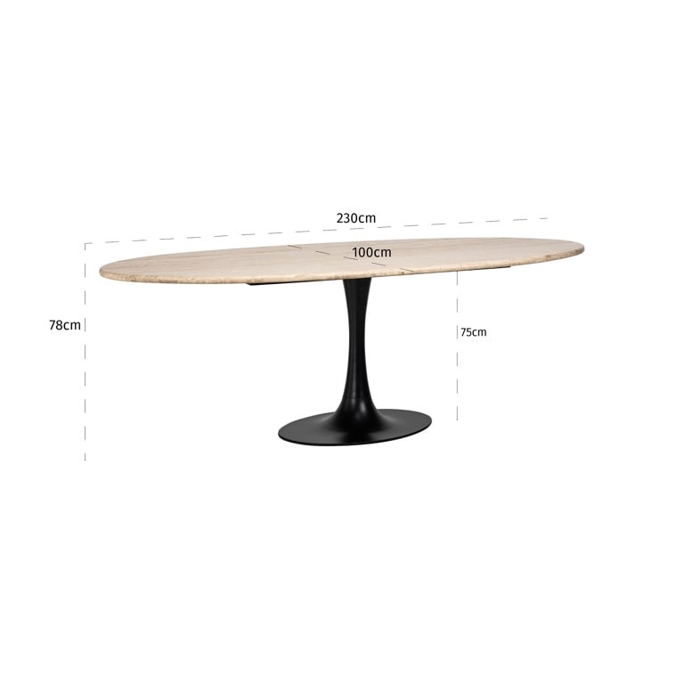 Richmond Interiors Dining Dining table Hampton oval 230 House of Isabella UK