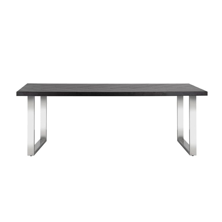 Richmond Interiors Dining Dining table Nalo 220 with silver u-leg (Black) House of Isabella UK