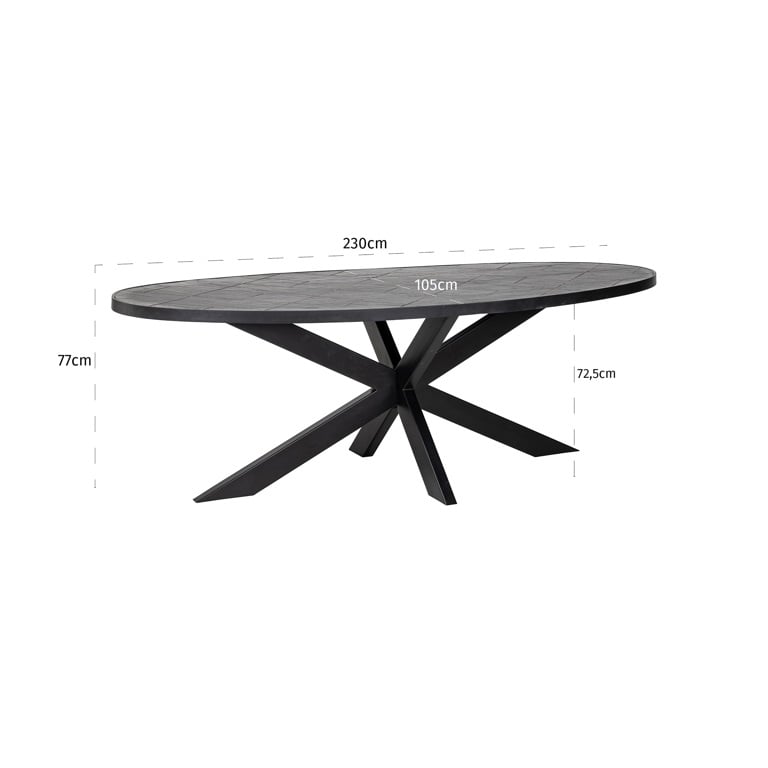 Richmond Interiors Dining Dining table Scotch 230 oval House of Isabella UK