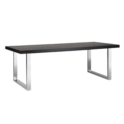 Richmond Interiors Dining Dining table Watson 230 with silver u-leg (Black) House of Isabella UK