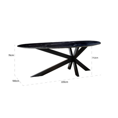 Richmond Interiors Dining Trocadero black marble dining table House of Isabella UK