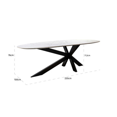 Richmond Interiors Dining Trocadero white marble dining table House of Isabella UK