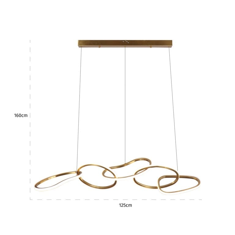 Richmond Interiors Lighting Hanging lamp Flyn (Brushed Gold) House of Isabella UK