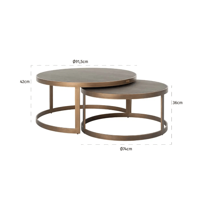Richmond Interiors Living Coffee table Bloomingville set of 2 House of Isabella UK