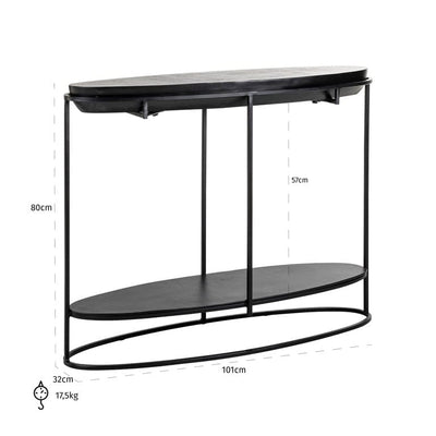 Richmond Interiors Living Console Calesta (Black) | OUTLET House of Isabella UK