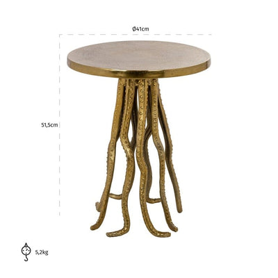 Richmond Interiors Living Side table Macey (Gold) House of Isabella UK