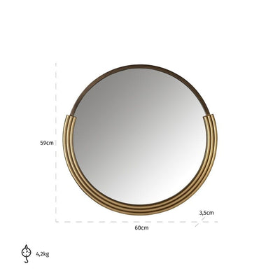 Richmond Interiors Mirrors Mirror Afton (Brushed Gold) House of Isabella UK