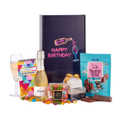 Spicers Of Hythe Gifts & Hampers Happy Birthday Gift Box with Fizz House of Isabella UK