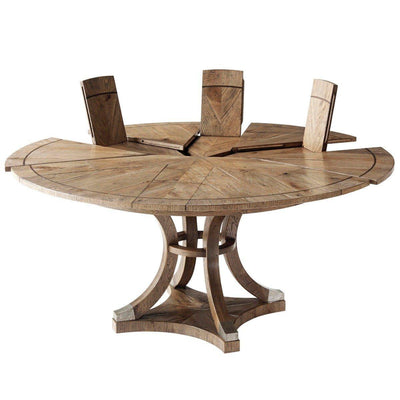 Theodore Alexander Dining Extendable Round Dining Table Devereaux in Echo Oak House of Isabella UK