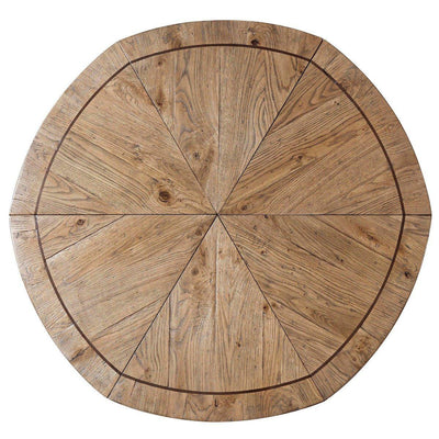 Theodore Alexander Dining Extendable Round Dining Table Devereaux in Echo Oak House of Isabella UK