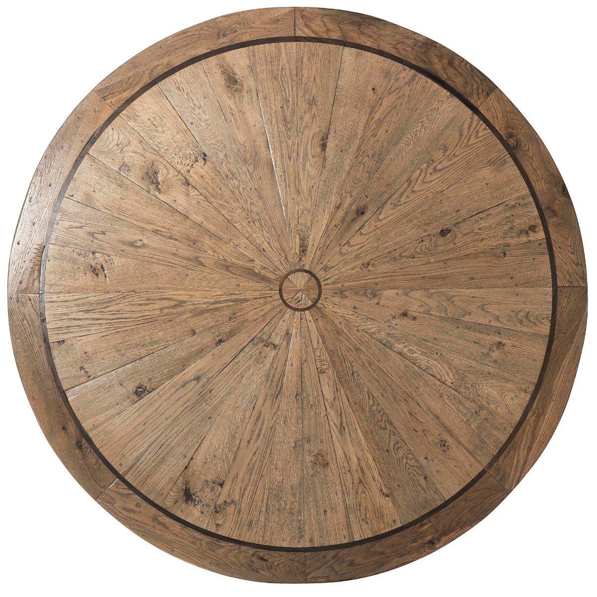 Theodore Alexander Dining Large Round Dining Table Lagan in Echo Oak House of Isabella UK