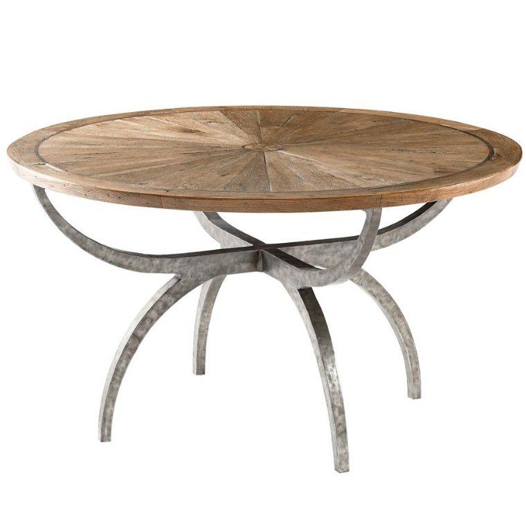 Theodore Alexander Dining Small Round Dining Table Lagan in Echo Oak House of Isabella UK