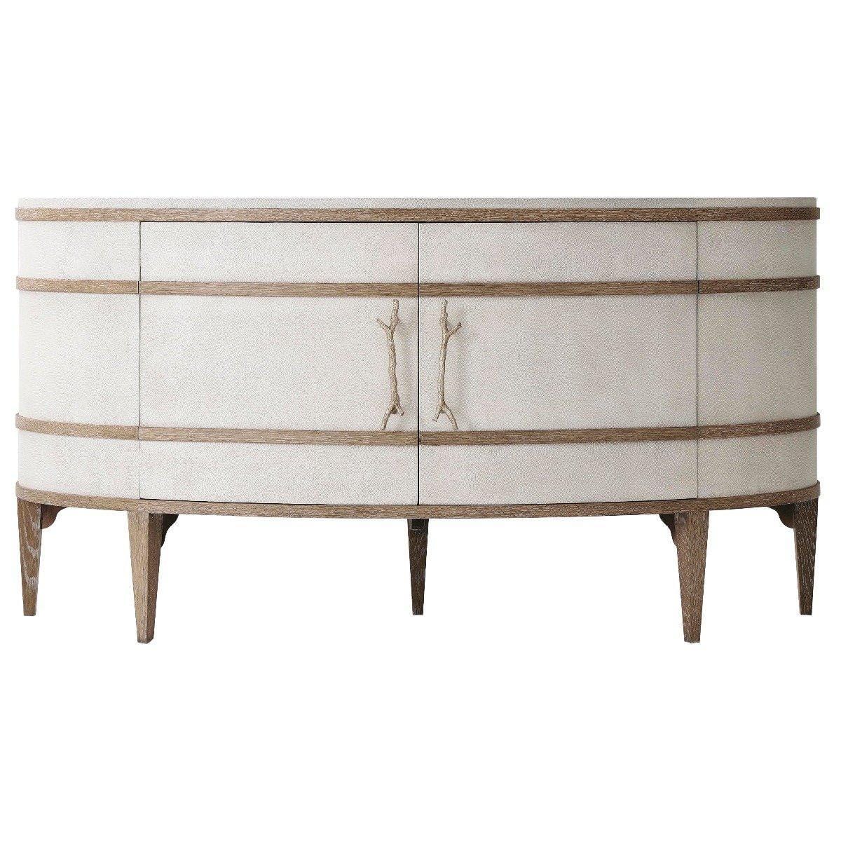 Theodore Alexander Living Curved Cabinet Brandon in Champagne House of Isabella UK