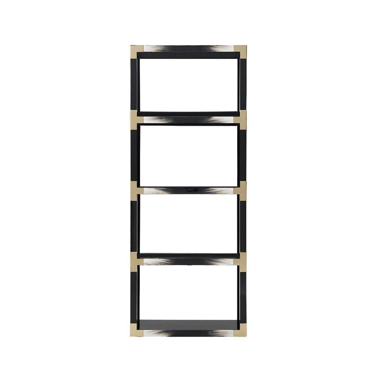 Theodore Alexander Living Cutting Edge Shelving Unit in Black House of Isabella UK