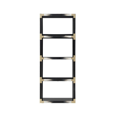 Theodore Alexander Living Cutting Edge Shelving Unit in Black House of Isabella UK