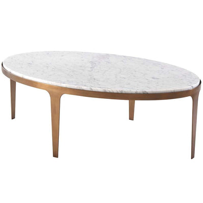 Theodore Alexander Living Gennaro Oval Marble Coffee Table House of Isabella UK