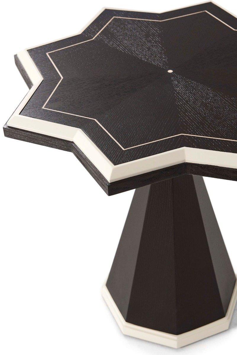 Theodore Alexander Living Side Table Atticus in Ebonized Oak House of Isabella UK
