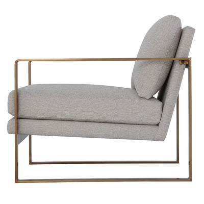 Theodore Alexander Living Ta Studio Club Chair Bower in Matrix Marble with Brass Leg House of Isabella UK