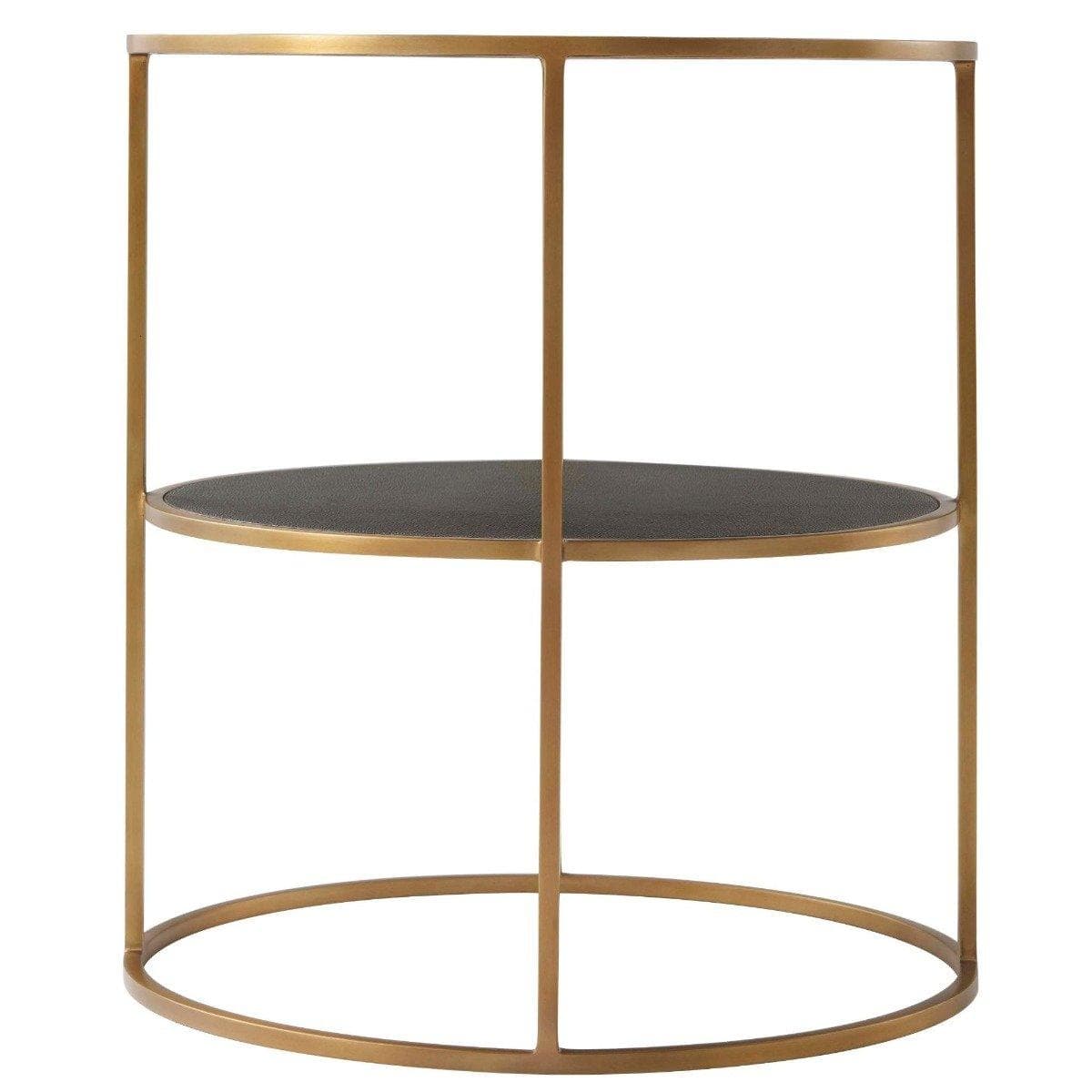 Theodore Alexander Living Ta Studio Side Table Tripp in Brushed Brass House of Isabella UK