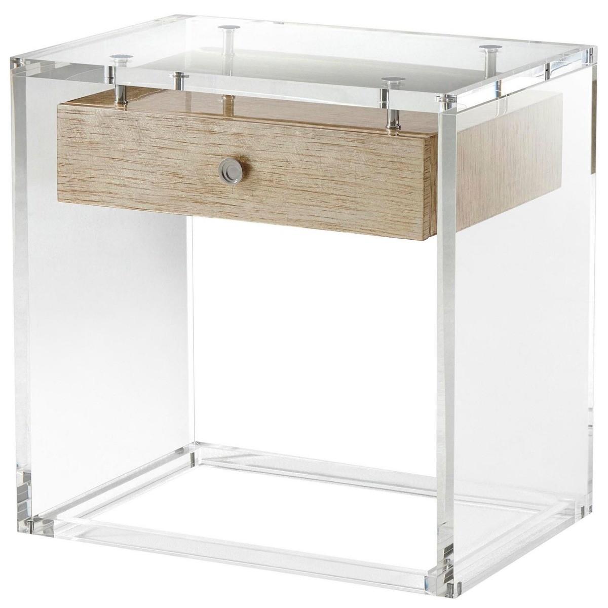 Theodore Alexander Sleeping Generation Side Table in Silver Fall House of Isabella UK
