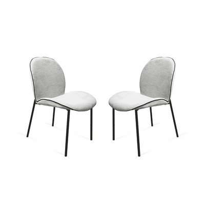 Tommy Franks Dining Casino Dining Chair - Set of 2 - Silver House of Isabella UK