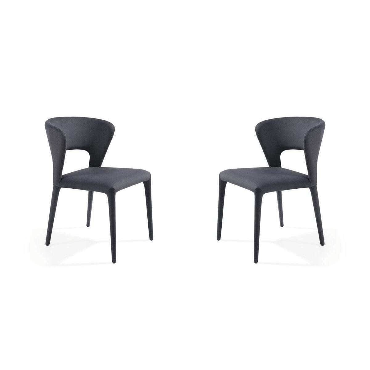 Tommy Franks Dining Pari I Dining Chair - Set of 2 - Luxe Cinder Grey House of Isabella UK