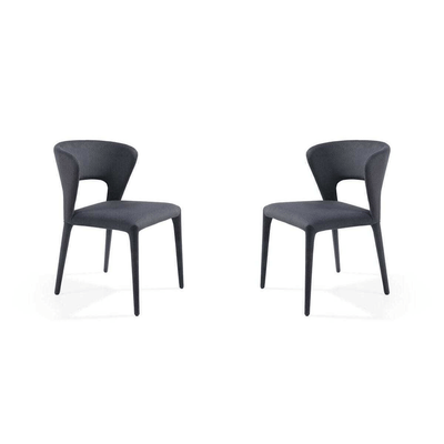 Tommy Franks Dining Pari I Dining Chair - Set of 2 - Luxe Cinder Grey House of Isabella UK