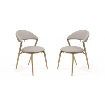 Tommy Franks Dining Parisienne Dining Chair - Set of 2 - Brushed Brass House of Isabella UK