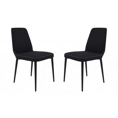 Tommy Franks Dining Soho Dining Chair - Set of 2 - Black House of Isabella UK