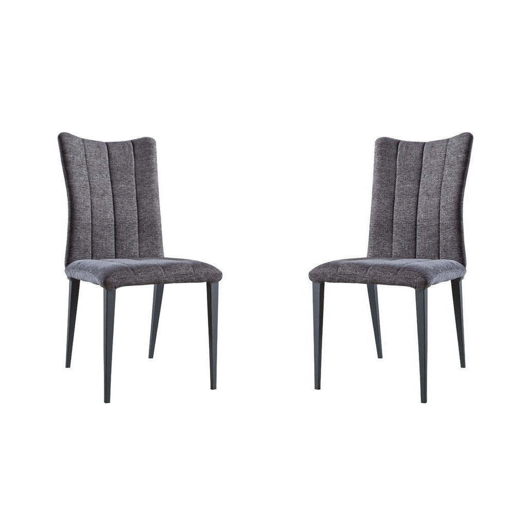 Tommy Franks Dining Solaris Dining Chair - Set of 2 - Charcoal House of Isabella UK