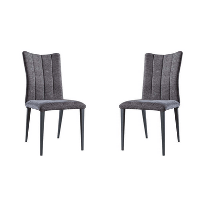 Tommy Franks Dining Solaris Dining Chair - Set of 2 - Charcoal House of Isabella UK