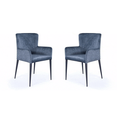 Tommy Franks Dining Varsi Dining Chair - Set of 2 - Bella Blue Velvet House of Isabella UK