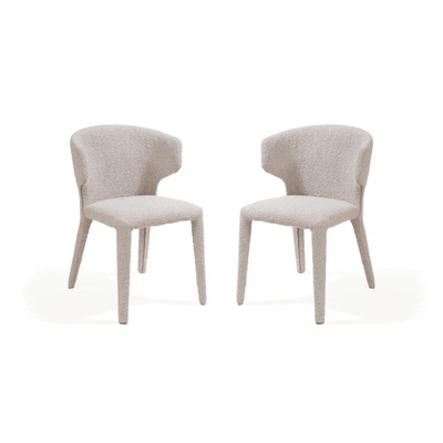 Tommy Franks Dining Vela Dining Chair - Set of 2 - Chex Steam Bouclé House of Isabella UK