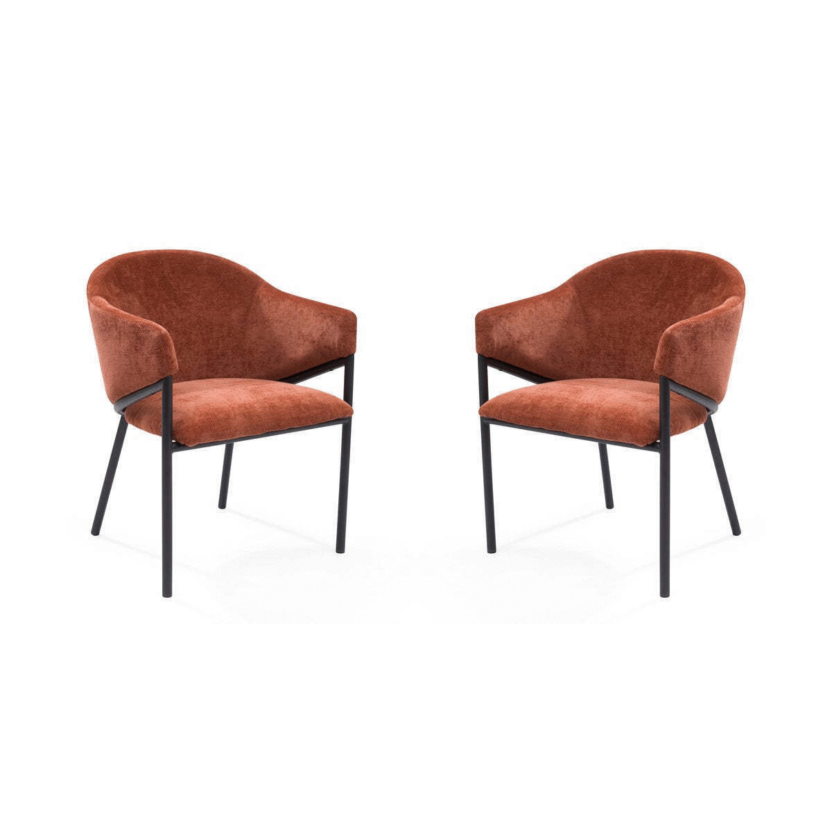 Tommy Franks Living Aidan Armchair - Rust - Set of 2 House of Isabella UK
