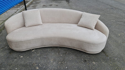 Tommy Franks Living Cove 4-Seater Sofa - Avery Velour Cream - Faulty | OUTLET House of Isabella UK