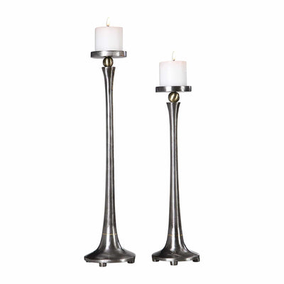 Uttermost Accessories Aliso Cast Iron Candleholders Set/2 House of Isabella UK