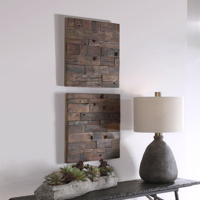 Uttermost Accessories Astern Wood Wall Decor, S/2 House of Isabella UK