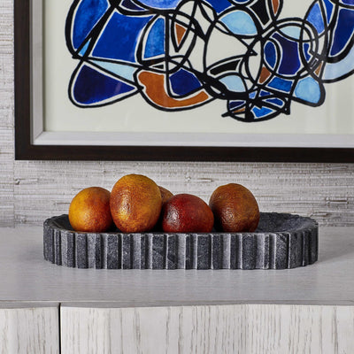 Uttermost Accessories Big Pill Bowl/tray - Black and White Marble House of Isabella UK