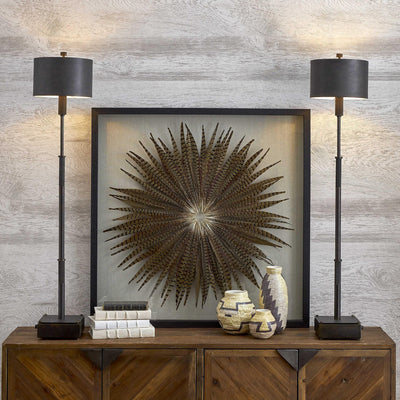Uttermost Accessories Black Label Feather Burst Shadow Box House of Isabella UK