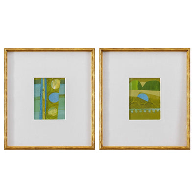 Uttermost Accessories Black Label Petite Bijoux Framed Canvases - Lime, S/2 House of Isabella UK