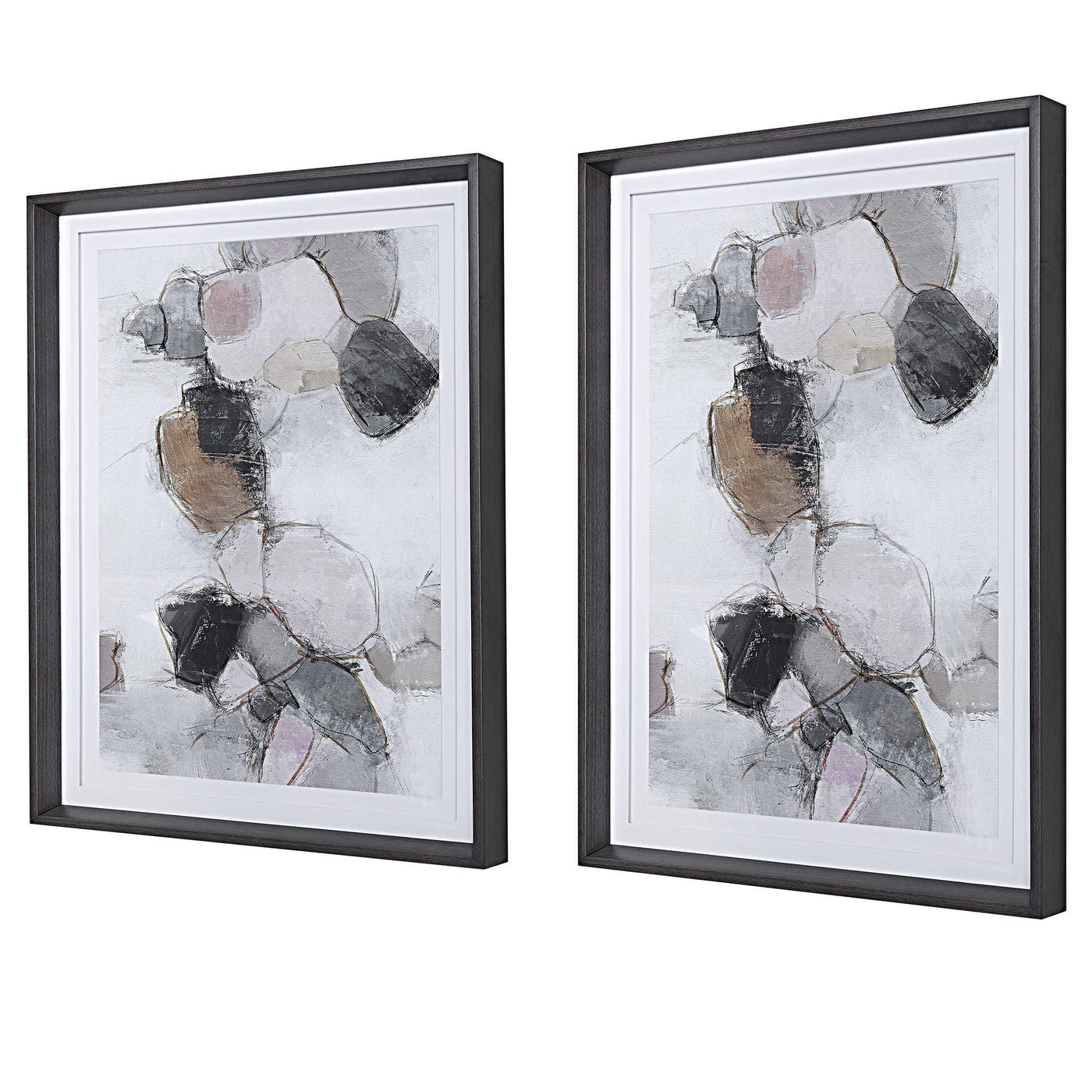 Uttermost Accessories Black Label Plunging Pastels Framed Prints, S/2 House of Isabella UK