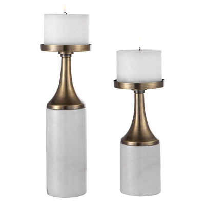 Uttermost Accessories Castiel Marble Candleholders, Set/2 House of Isabella UK