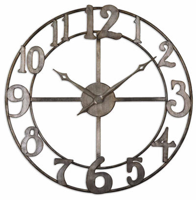 Uttermost Accessories Delevan 32" Metal Wall Clock House of Isabella UK