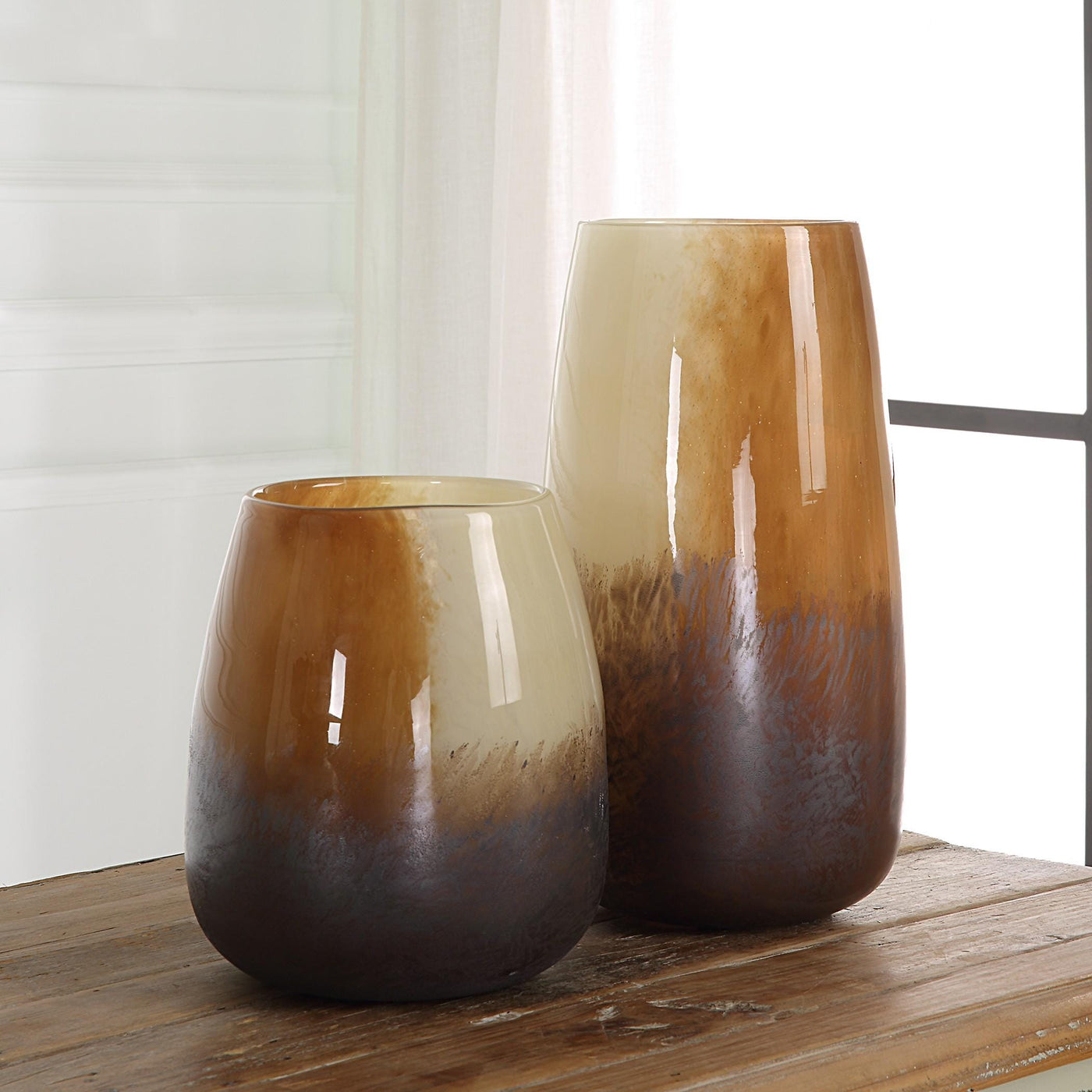 Uttermost Accessories Desert Wind Glass Vases, S/2 House of Isabella UK